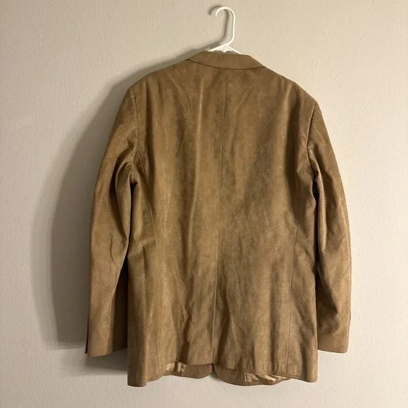Vintage The Academy Award Clothes Halston Suede Sports Coat Blazer Jacket Sz Xl
